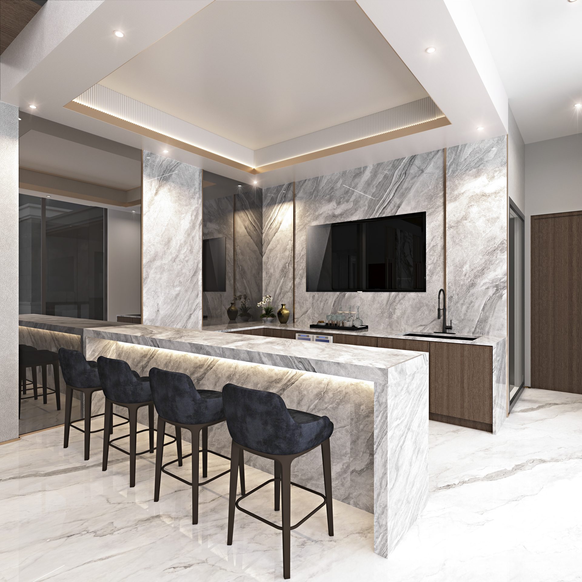 Bar · cava — Residencia Ónix